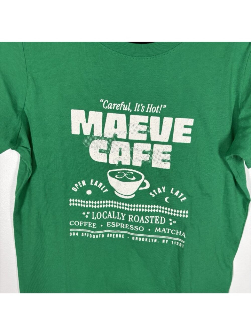 Maeve Anthropologie Sz XS Green Short Sleeve Evelyn Perfect Cotton T-Shirt NWOT - Picture 5 of 10